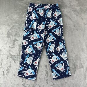 Carter's Sleep Pants Boy's 5 Blue Snowboard Yeti Rudolph The Red Nose Reindeer